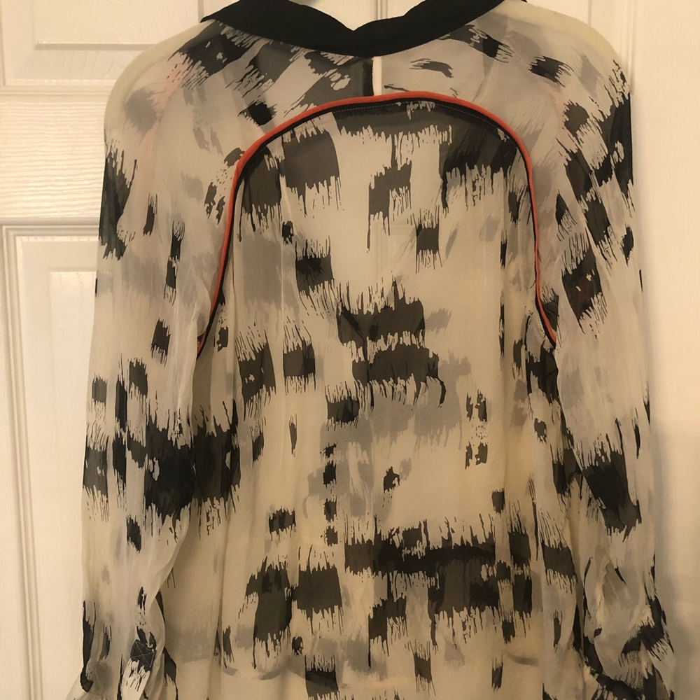 Sheer Button Up Blouse - Size Small - image 3